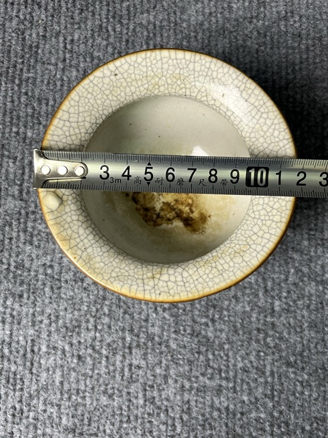 古玩陶瓷清中·哥釉獸耳香爐真品鑒賞圖