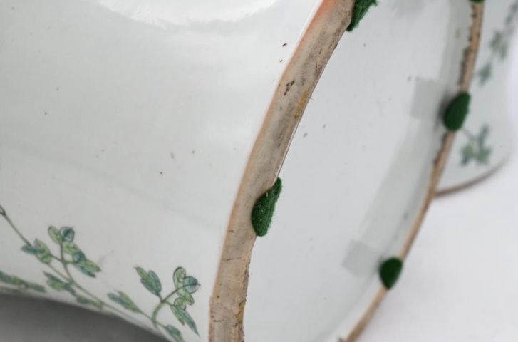 古玩陶瓷粉彩花鳥紋將軍罐一對真品鑒賞圖