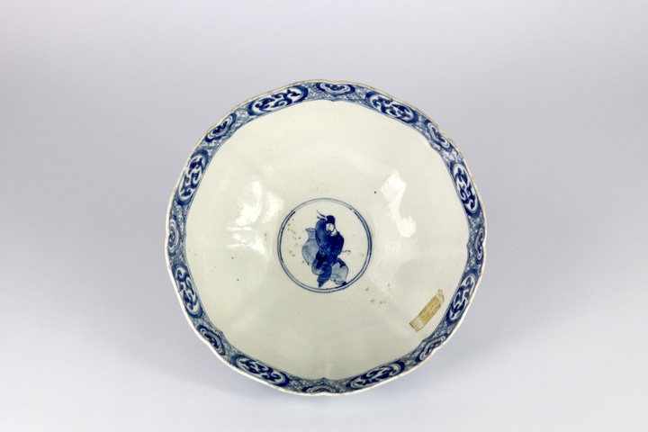 古玩陶瓷青花人物故事紋碗，模糊，偏老真品鑒賞圖