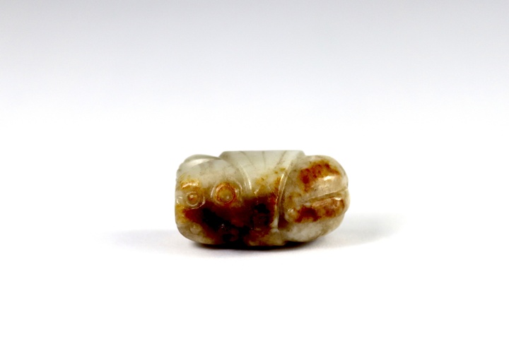 古玩玉器仿中古形制包袱虎題材把件真品鑒賞圖