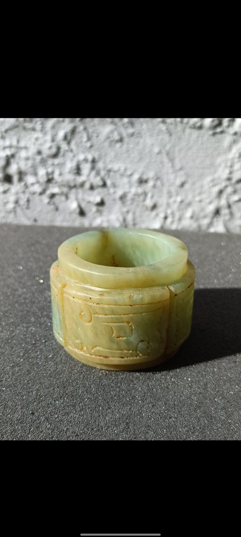 古玩玉器黃玉玉琮真品鑒賞圖