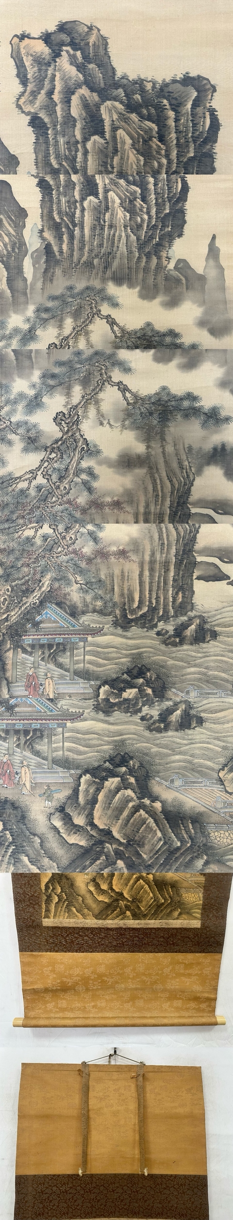 古玩字畫山水雙幅真品鑒賞圖