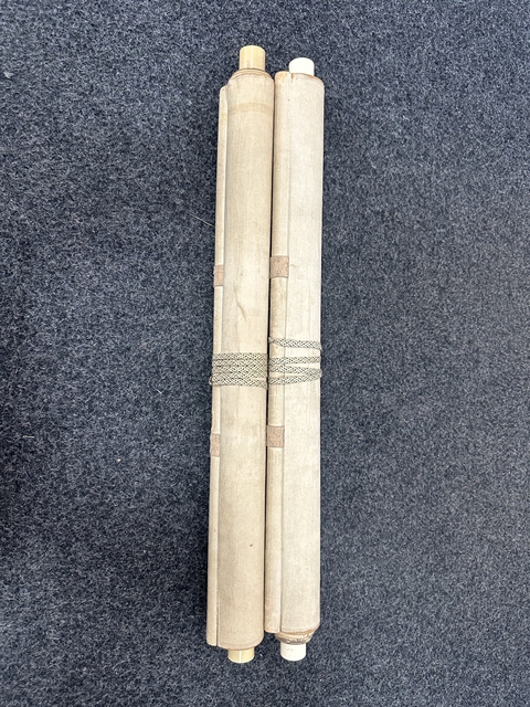 古玩字畫山水雙幅真品鑒賞圖