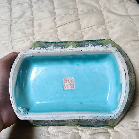 古玩陶瓷萊菔紋水仙盆真品鑒賞圖