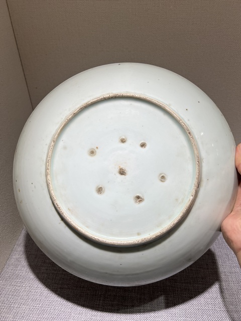 古玩陶瓷青花松鶴紋盤真品鑒賞圖