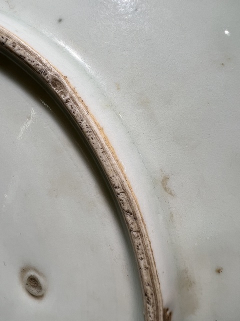 古玩陶瓷青花松鶴紋盤真品鑒賞圖