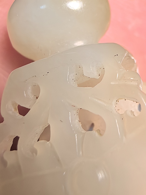 古玩玉器玉花籃耳環(huán)真品鑒賞圖