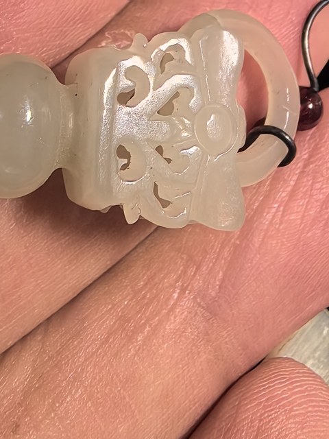 古玩玉器玉花籃耳環(huán)真品鑒賞圖