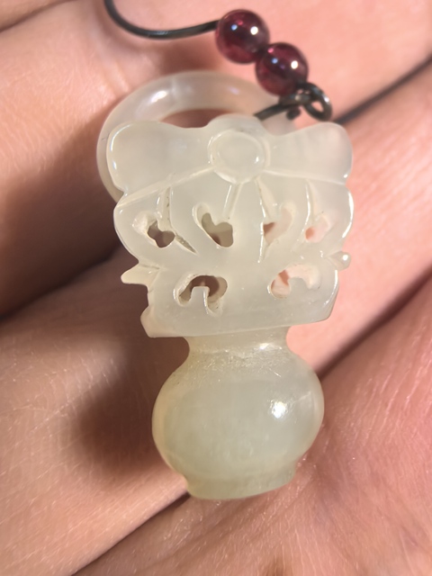 古玩玉器玉花籃耳環(huán)真品鑒賞圖