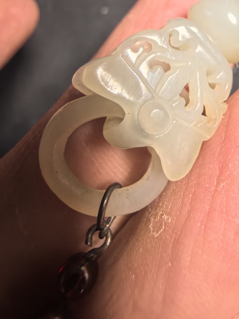 古玩玉器玉花籃耳環(huán)真品鑒賞圖