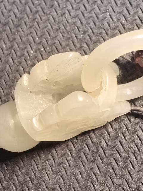 古玩玉器玉花籃耳環(huán)真品鑒賞圖