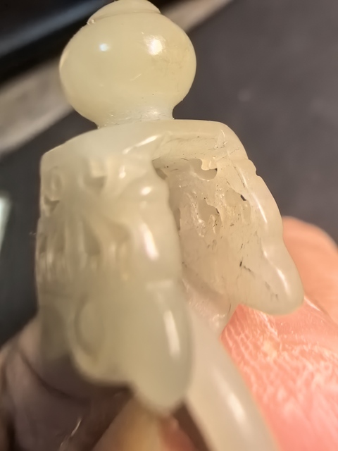 古玩玉器玉花籃耳環(huán)真品鑒賞圖