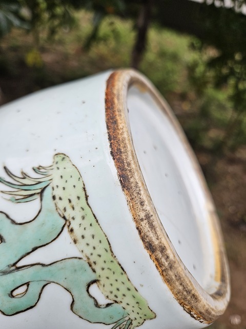 古玩陶瓷粉彩花鳥紋大瓶真品鑒賞圖