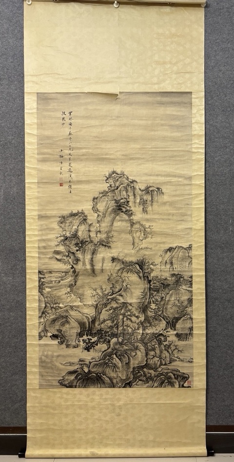 古玩字畫寒林圖真品鑒賞圖