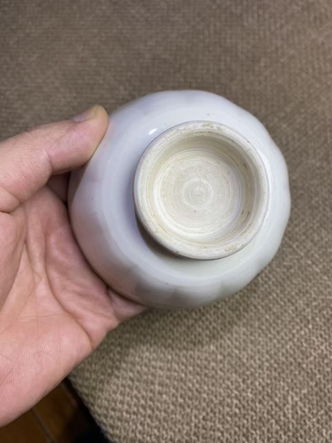 古玩陶瓷霍州窯白釉茶盞真品鑒賞圖