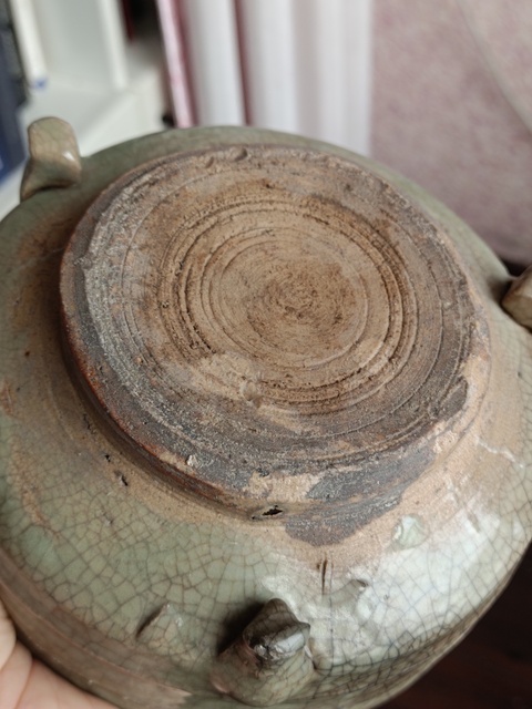 古玩陶瓷龍泉玄紋青瓷爐拍賣，當前價格1900元