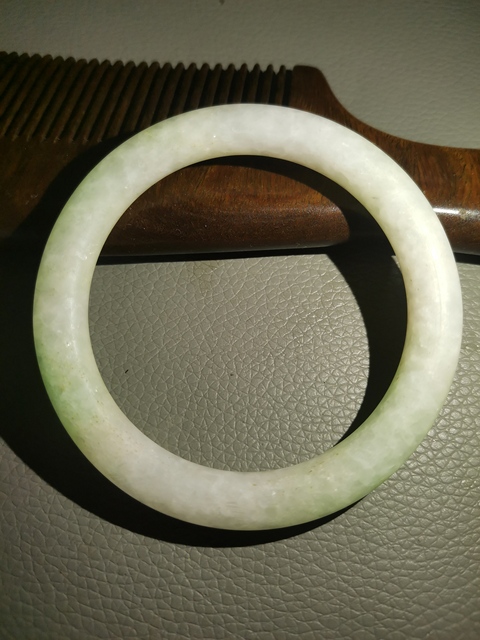 古玩玉器天然翡翠手鐲真品鑒賞圖