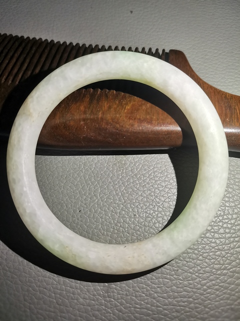 古玩玉器天然翡翠手鐲真品鑒賞圖