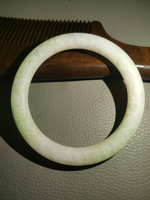 古玩玉器天然翡翠手鐲真品鑒賞圖