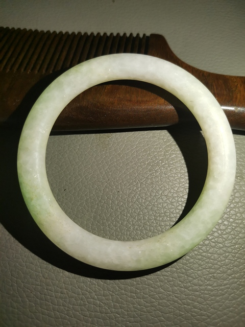 古玩玉器天然翡翠手鐲真品鑒賞圖