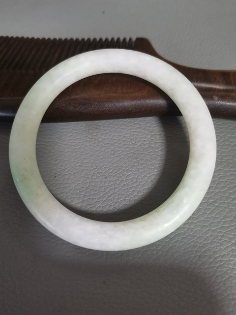 古玩玉器天然翡翠手鐲真品鑒賞圖