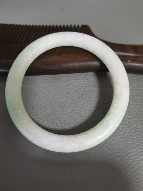 古玩玉器天然翡翠手鐲真品鑒賞圖