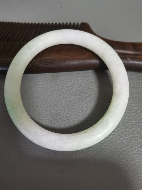 古玩玉器天然翡翠手鐲真品鑒賞圖