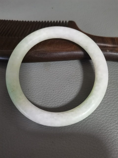 古玩玉器天然翡翠手鐲真品鑒賞圖