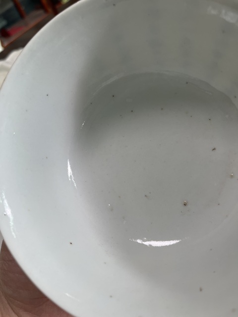 古玩陶瓷青花詩文蓋碗真品鑒賞圖