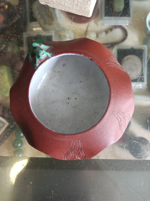 古玩陶瓷紫砂掛釉三足洗真品鑒賞圖