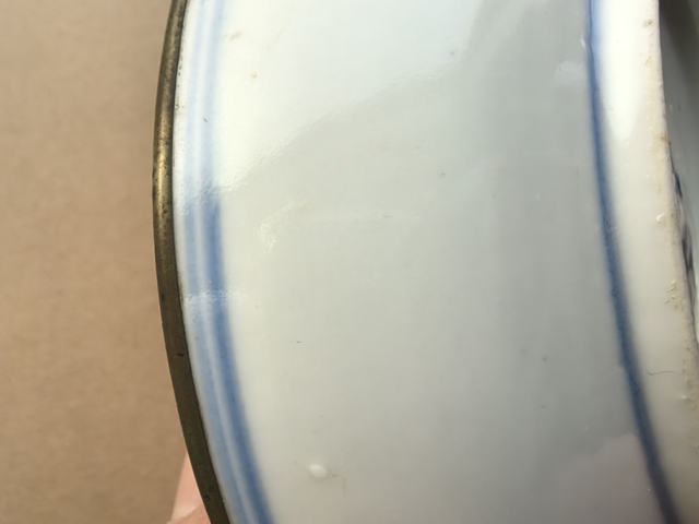 古玩陶瓷青花竹林七賢圖盤真品鑒賞圖