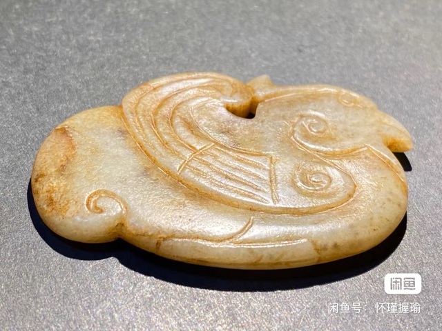 古玩玉器和田玉雕“鴛鴦佩”真品鑒賞圖
