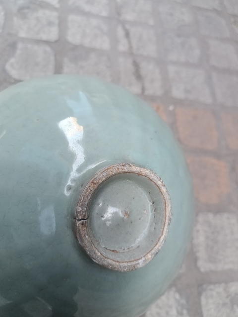 古玩陶瓷南宋龍泉青瓷刻仰蓮紋雞心碗拍賣,當前價格45000元