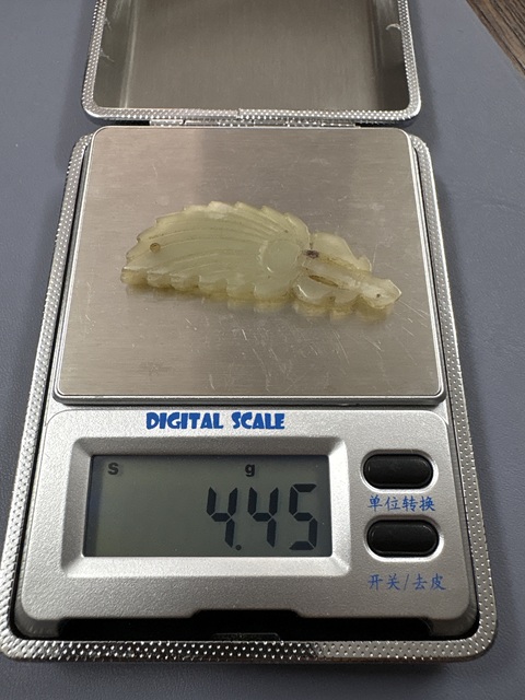 古玩玉器樹葉佩真品鑒賞圖