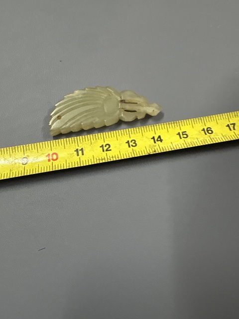 古玩玉器樹葉佩真品鑒賞圖