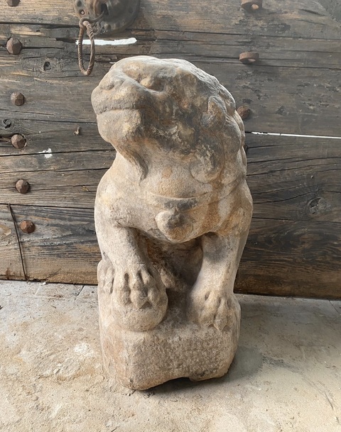 古玩雜項石獅子真品鑒賞圖
