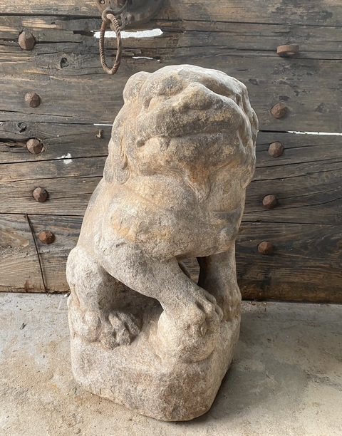 古玩雜項石獅子真品鑒賞圖