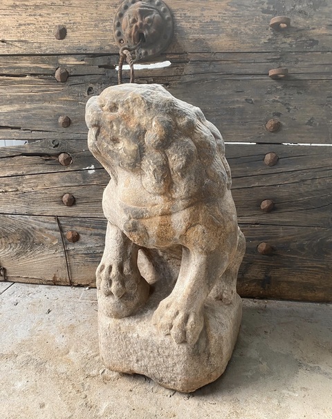 古玩雜項石獅子真品鑒賞圖