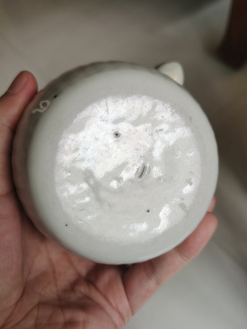 古玩陶瓷白釉提梁壺真品鑒賞圖