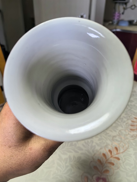 古玩陶瓷青花山水人物花觚真品鑒賞圖