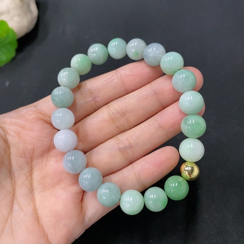 古玩玉器天然翡翠珠串真品鑒賞圖