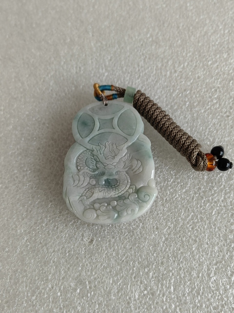 古玩玉器天然翡翠“財(cái)神掛件”真品鑒賞圖