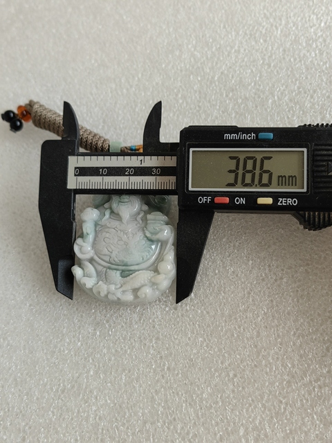 古玩玉器天然翡翠“財(cái)神掛件”真品鑒賞圖