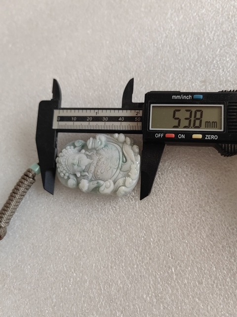 古玩玉器天然翡翠“財(cái)神掛件”真品鑒賞圖