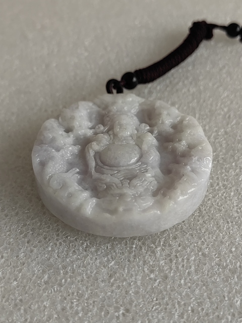 古玩玉器天然翡翠“財神牌”拍賣,當前價格480元