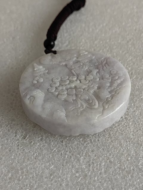 古玩玉器天然翡翠“財神牌”拍賣,當前價格480元