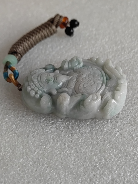 古玩玉器天然翡翠“財神掛件”拍賣，當(dāng)前價格350元