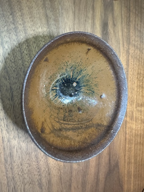 古玩陶瓷南宋建窯柿紅釉盞（疑似有修）真品鑒賞圖