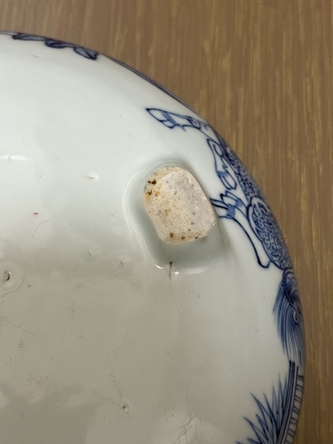 古玩陶瓷明萬歷 青花瑞獸紋三足香爐真品鑒賞圖