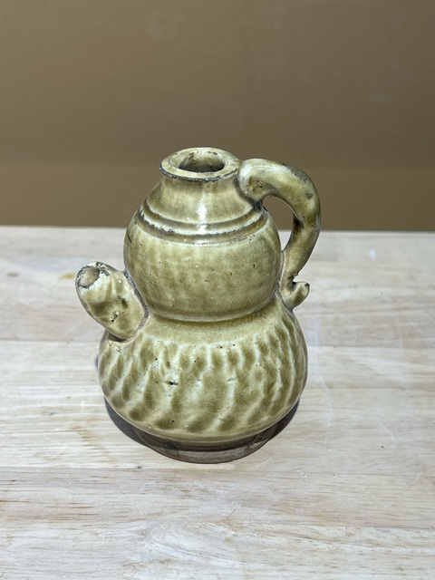 古玩陶瓷唐·壽州窯葫蘆執壺拍賣，當前價格3980元